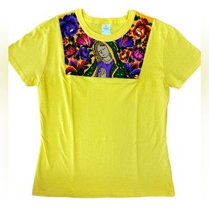 Lady Of Guadalupe Yellow T-Shirt